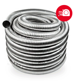 FLEXIBLE INOX 316 DOUBLE PAROI 180mm