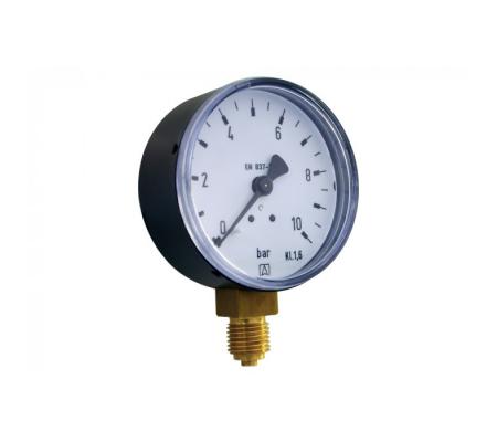 MANOMETRE 50mm 1/4 MALE AXIAL 0-10 BARS