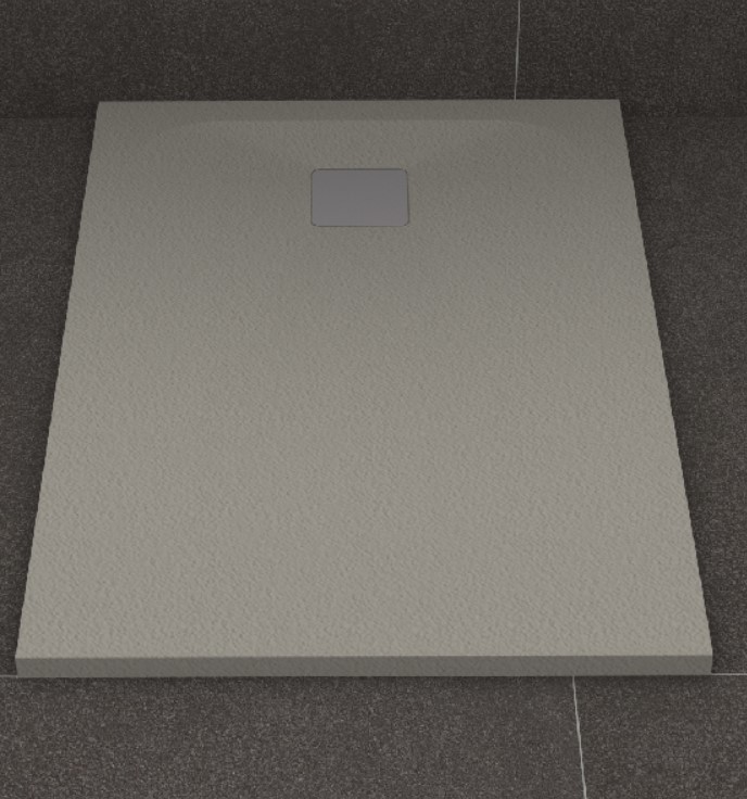 TUB DE DOUCHE ANTI DERAPANT IDEAL STANDARD ULTRA FLAT S 140 X 90 CONCRETE GREY