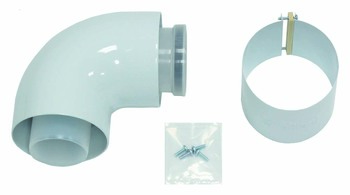 [A2033900BULEX] COUDE VENTOUSE PP/ALU BULEX 90° 80 / 125  0020257023