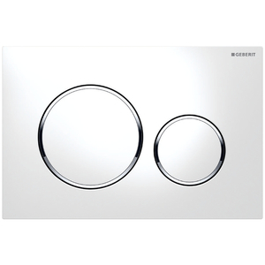 [146115882] PLAQUE DE COMMANDE GEBERIT SIGMA 20 BLANC/CHROME BRILLANT/BLANC