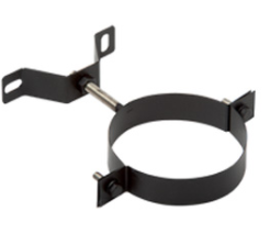 [FU5N18100] BRIDE MURALE INOX SIMPLE PAROI NOIR 100mm