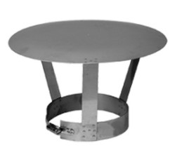 [FU16100DET] CHAPEAU INOX STANDARD SIMPLE PAROI 100