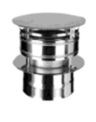 [FU16D180] CHAPEAU ANTI-PLUIE INOX SIMPLE PAROI 180